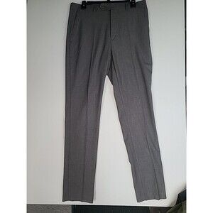 Calvin Klein Mens SkinnyFit Dress Pants 34x32 Light Grey Solid Stretch